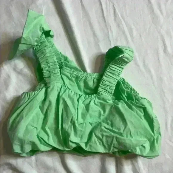 Zara Girls Crop Top Size 7 Green - Picture 2 of 4